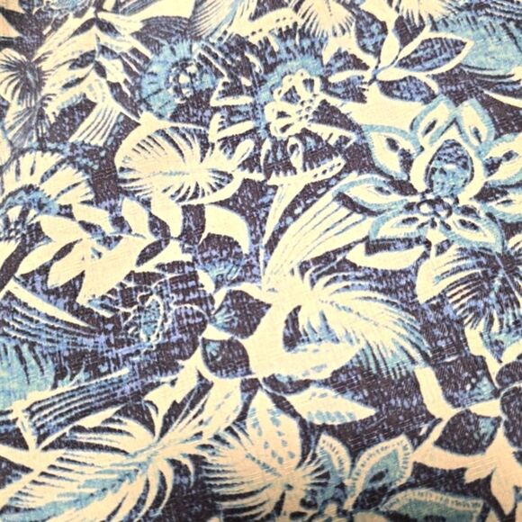 Tommy Bahama Men’s Large Silk Hawaiian Shirt Blue Tropical Floral - Picture 3 of 8